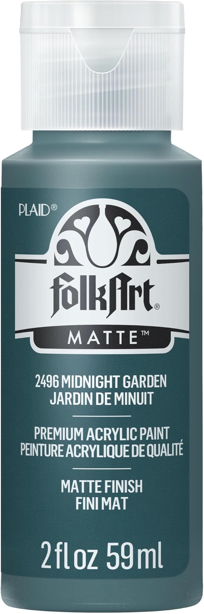 FolkArt Acrylic Paint in Assorted Colors (2 oz), 2496, Midnight Garden