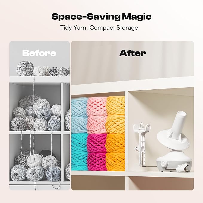 Caydo Electric Yarn Winder, Effortless Yarn Organizer for Crochet Lovers