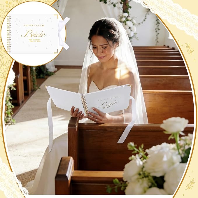 Letters to Bride Scrapbook,10.5 X 8.25 Inch,Classic,White