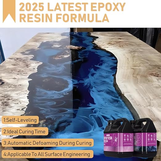 Puduo Epoxy Resin Kit 72OZ, Newly Formulated Crystal Clear Epoxy Resin | Strong, Bubble-Free, Anti-Yellowing Art Resin that，Suitable for Casting, DIY, Molds, Jewelry, Easy to Mix 1:1 Ratio