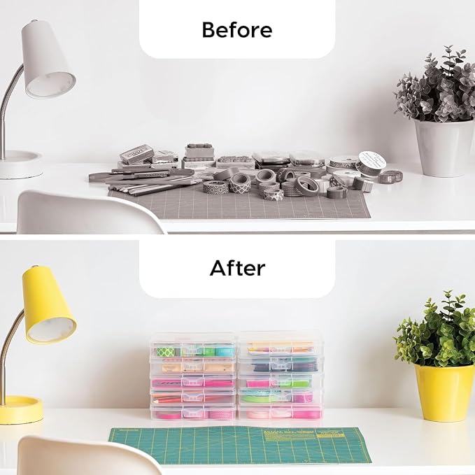 IRIS USA Photo Storage Cases |Made in USA| Fits 5"x7", (10-Pack) - Clear