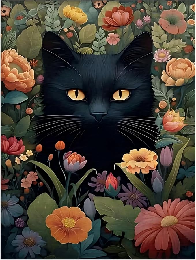 Cat Paint by Numbers Kit for Adults, 16x20 inch | DIY Painting Kits Crafts for Adults, Relieve Stress, Gift, Home Wall Decor