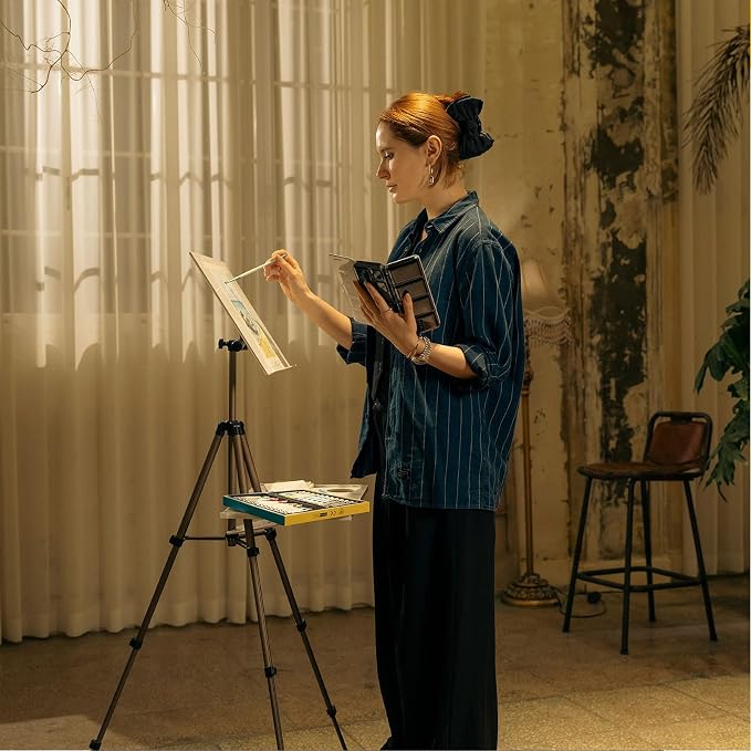 MEEDEN Plein Air Easel for Painting: Adjustable Travel Watercolor Tripod | Collapsible Portable Easel Stand for Artists Adults