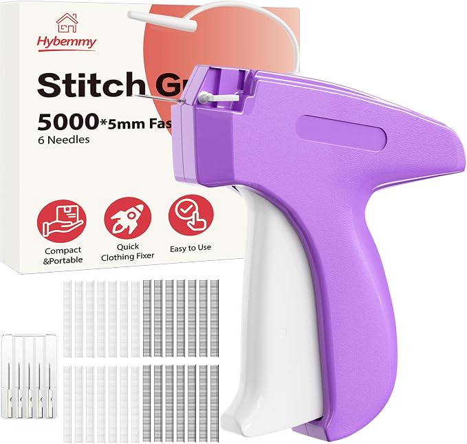 Stitch Gun for Clothes, Tagging Gun, Quick Clothing Fixer, Violet
