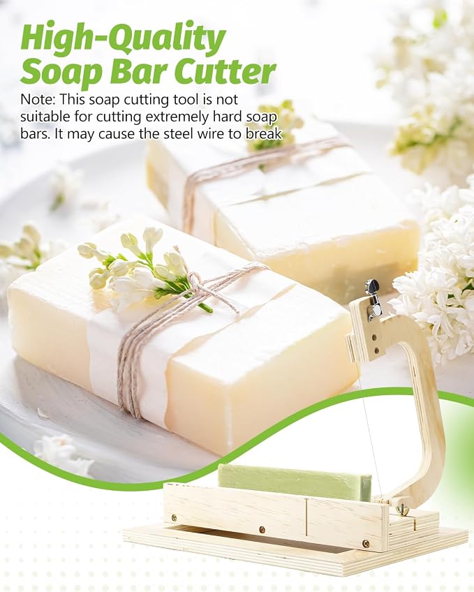 UCEC Soap Cutters for Soap Making Loaf Slicer Adjustable Wooden Soap Cutter