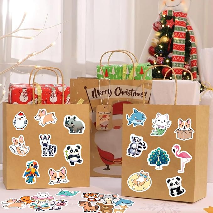 RINOLY 100 PCS Water Bottle Stickers for Kids,Waterproof Vinyl Animal Stickers for Kids,Skateboard,Laptop Stickers for Girls Boys Classroom Prizes | Vinyl Stickers Girls Boys 3-8,Back to School,Classroom Prizes,Party Favors,Christmas Stocking Stuffers,...