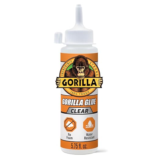 Gorilla Crystal Clear Glue, All Purpose, 5.75 oz Bottle