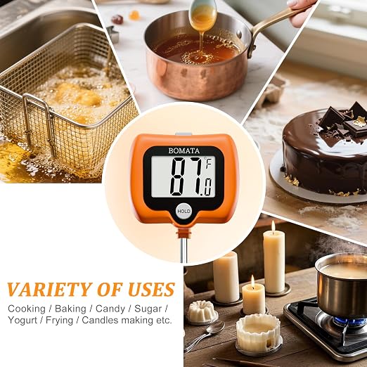 BOMATA Digital Candy Thermometer with Pot Clip, Deep Fry Oil Thermometer