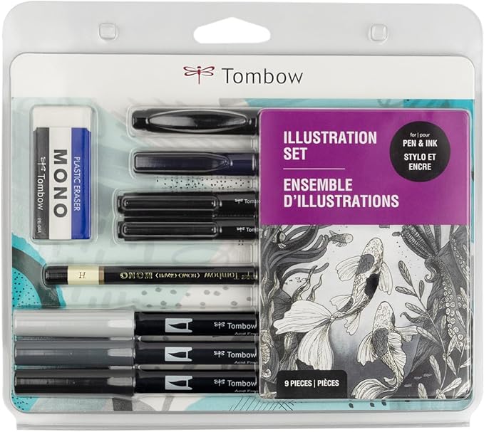 Tombow 56302 Illustration Set. Tools for Drawing and Illustrating