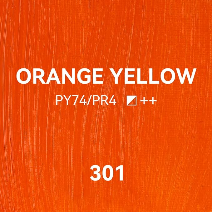 PHOENIX Studio Oil Paint Single Large Tube - 170ml / 5.75 Fl oz. Orange Yellow 301