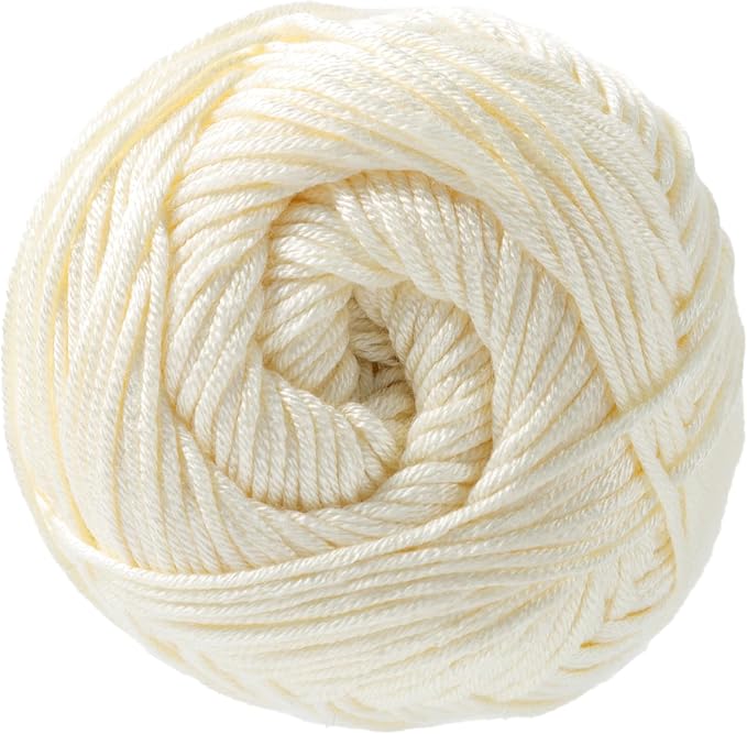 Loops & Threads Silky Soft Yarn - Yarn for Knitting, Crochet, Weaving, and Arts & Crafts - White, Bamboo, 3.5 oz
