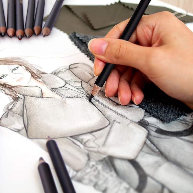 MARKART Drawing Sketching Pencils Set, 14 Pieces, Graphite Pencil(12B - 4H) | Professional Sketch Pencils for Drawing Art, Sketching, Shading & Art Projects , Artist Pencils for Beginners & Pro Artists