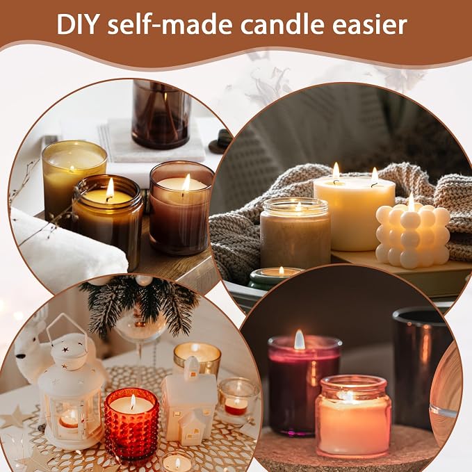 50 Pc Wooden Wick Holder,Adjustable Candle Wick Centering Tool & Stabilizer | for Candle Making Supplies, DIY Candlemaking Tools, and Accessories