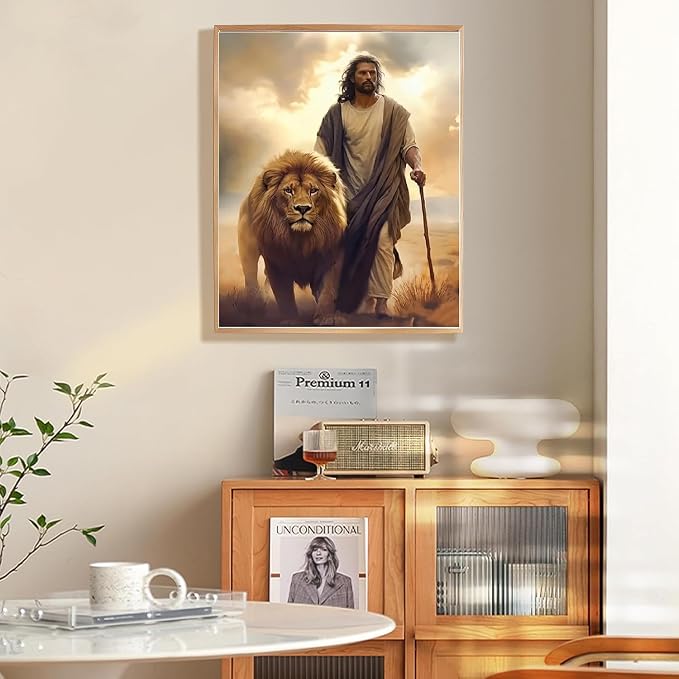BAWKENTON Paint by Numbers for Adults and Kids, Religious Christian Painting by Number Kits On Canvas, Jesus Number Artist Paint by Number Kit Funny DIY, Home Wall Decor, Gifts 12X16in