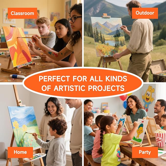 Shuttle Art 36 Pack Canvas for Painting, 5x7 & 8x10 Inch(18 of Each), Primed, 100% Cotton Blank Canvas Boards for Painting, Ideal Art Supplies for Kids Adults Artists Acrylic Oil Painting