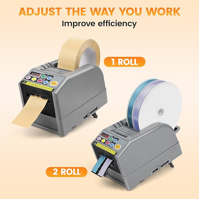 Ribbon Cutting Machine, Automatic Tape Dispenser, 999mm Precision Cut, Ideal for Shipping, Schools, Restaurants, Business & Home