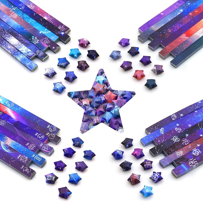 2240 Sheets Origami Star Paper Strips, Starry Sky Constellations DIY Crafts