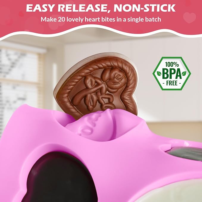HKNMTT Heart Molds Silicone Valentine's Day Chocolate, Small 10 Love Conversation Shapes Truffle Gifts Bite Size 3D Rose Candy Mould Gummy Jello Gelatin Cute Wax Melt Ice Cube Handmade Soap DIY Making
