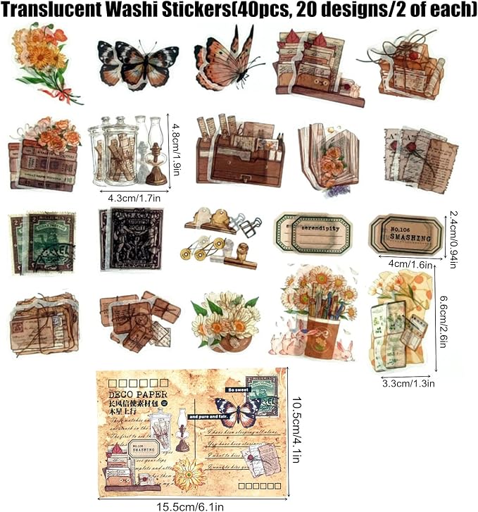 Esweny 100 PCS Vintage Ephemera Pack Journaling Scrapbooking Supplies Scrapbook Sticker Paper Kit for Junk Journal Planners Collage Craft Notebooks Decoupage Album (Sunflower)