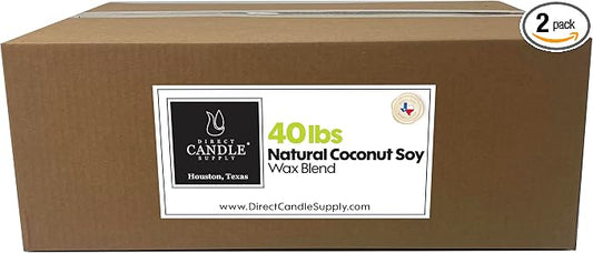 Direct Candle Supply 40lb Coconut Soy Wax Blend for Candle Making