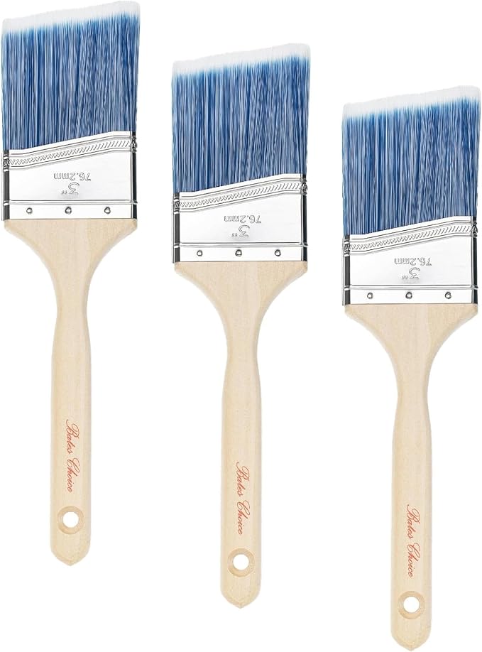 Bates 3-Inch Angle Paint Brushes (36 Pack) - Treated Wood Handle, Perfect for Walls & Furniture