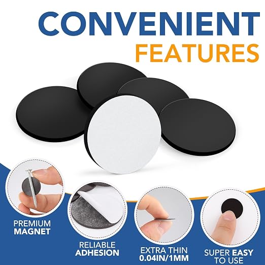 DIYMAG Magnets with Adhesive Backing, 80P Flexible Fridge Magnetic Dots
