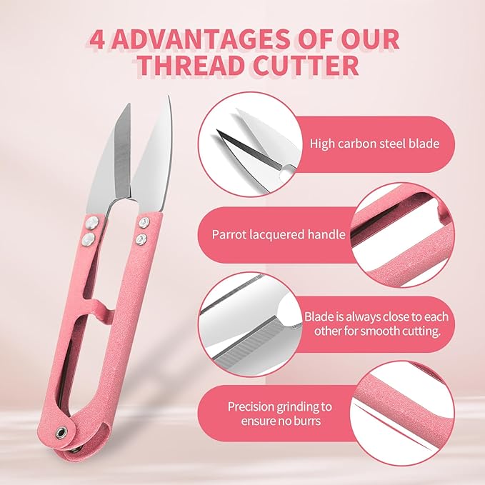 CZZXI 3PCS Thread Snips, High-Carbon Steel Thread Cutter | 4.25inch Yarn Scissors for Sewing, Quilting, Knitting, DIY, Jewelry Making, Bonsai Bud and Leaves Pruning.