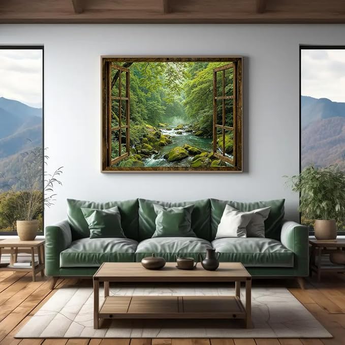 WUDWL Scenery Paint by Numbers Kit for Adults,Color By Numbers for Adults | Decor Painting by Number On Canvas, Paint Number Artist Funny Without Frame DIY, Home Wall Decor, 12x16in