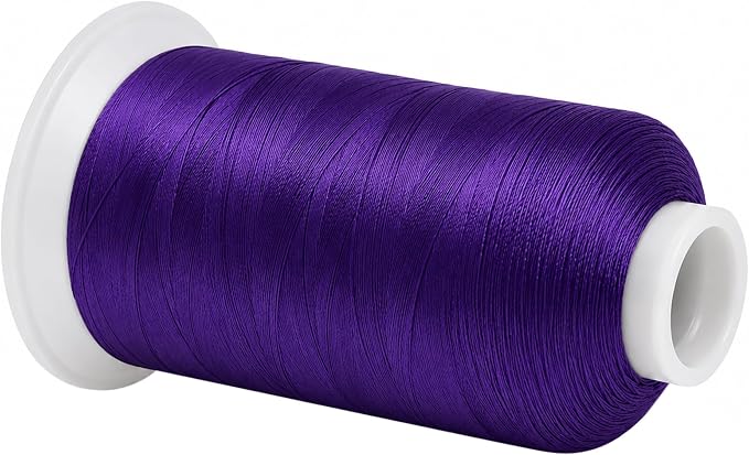 Mandala Crafts Purple Tex 70 Polyester Heavy Duty Thread for Upholstery | 1500 Yds T70 UV Resistant Strong Thread for Leather Sewing, Marine, Drapery, Jeans, Hair Weaving & Extension, Outdoor