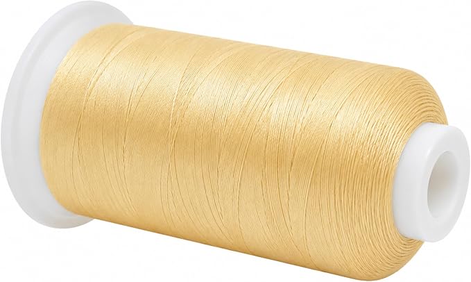 Mandala Crafts Blonde Tex 70 Polyester Heavy Duty Thread for Upholstery | 1500 Yds T70 UV Resistant Strong Thread for Leather Sewing, Marine, Drapery, Jeans, Hair Weaving & Extension, Outdoor