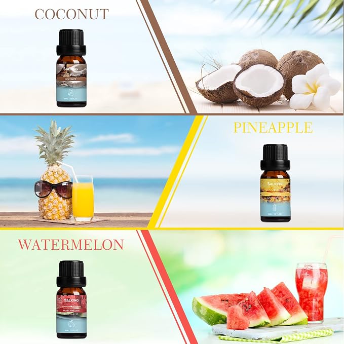 SALKING Summer Fragrance Oils Set, Essential Oils Set for Diffuser for Home