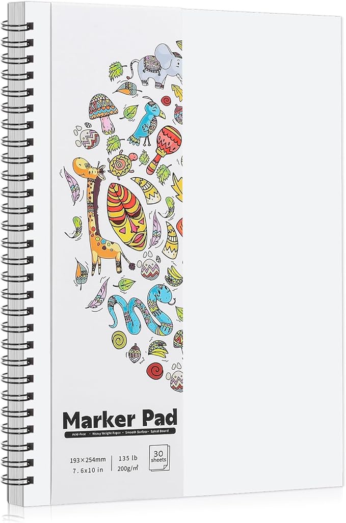 7.6 × 10In Marker Sketchbook, 200gsm Double-Sided Bleedproof Marker Paper