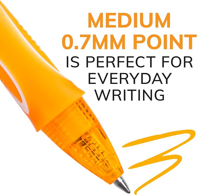 BIC Gelocity Quick Dry Assorted Colors Gel Pens, 12-Count Pack, 0.7 mm