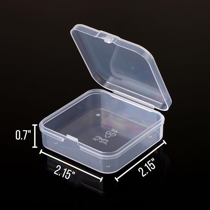 Mr. Pen- Bead Organizer Box, 12 pcs, Clear | Small Beads Organizers and Storage Plastic Cases