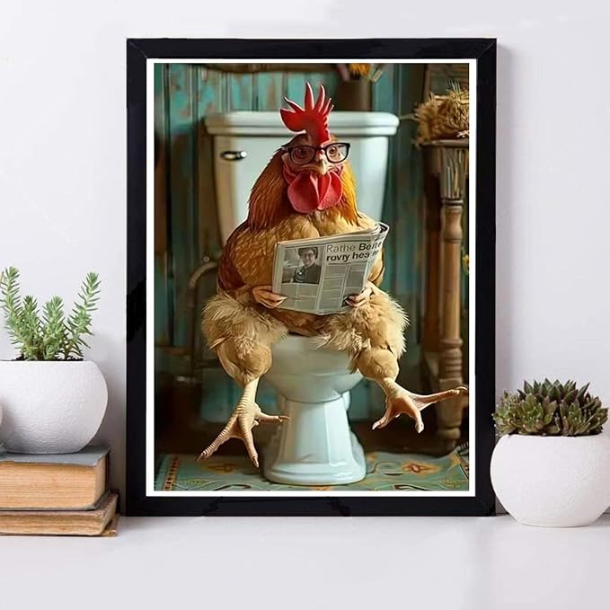 Diamond Art Kits for Adults,Chicken Square Diamond Painting Kits 12x16in