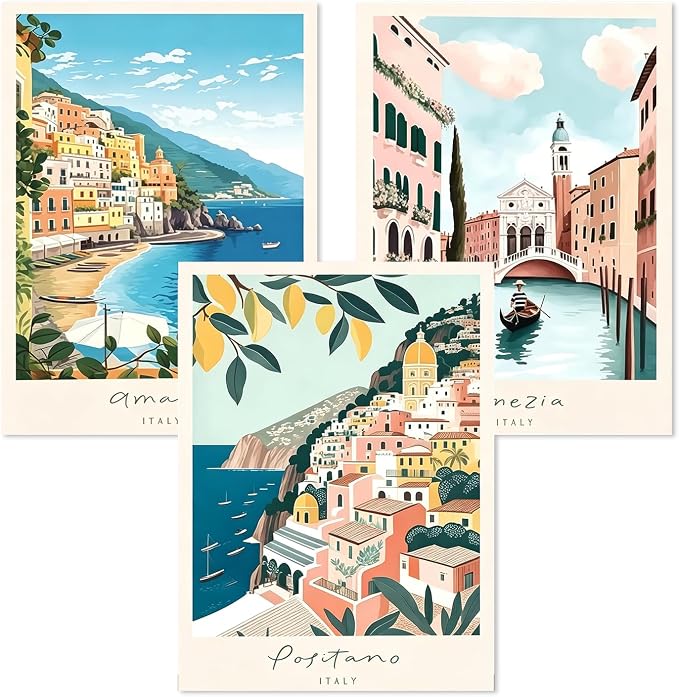 3 Pack Cute Beach Paint by Numbers Kit for Adults Beginner (Without Frame)