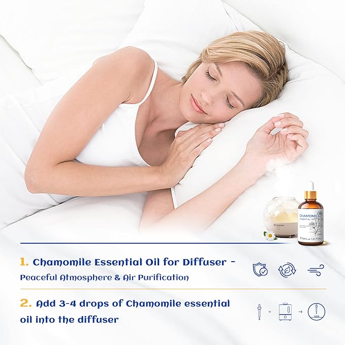 HIQILI Chamomile Essential Oil for Diffuser, Skin & Soap