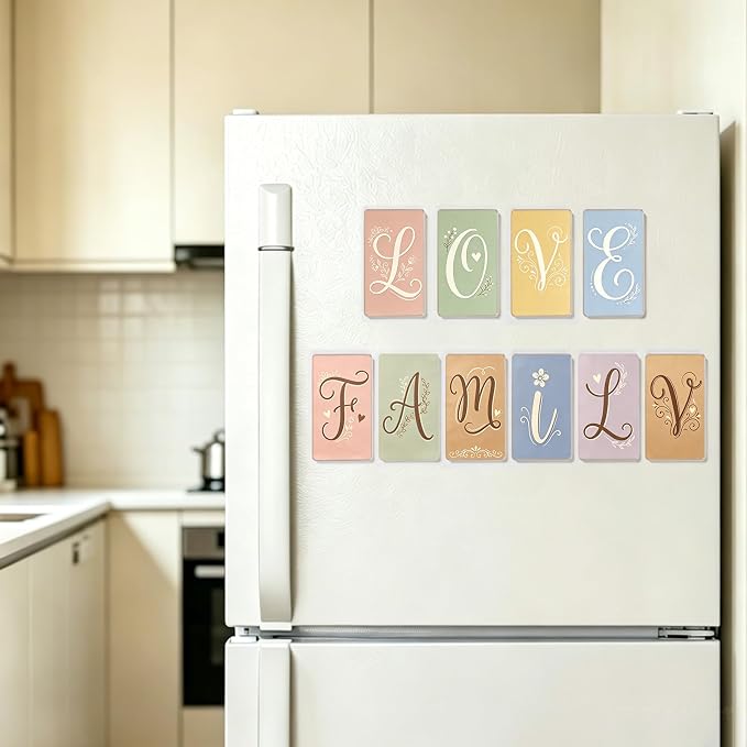 12 Pack Clear Acrylic DIY Fridge Magnets Set, 2"x3.5" Rectangle Magnetic Withe Adhesive Backing fro Crafts Kitchen Office and Classroom Decoration Magnet Making kit
