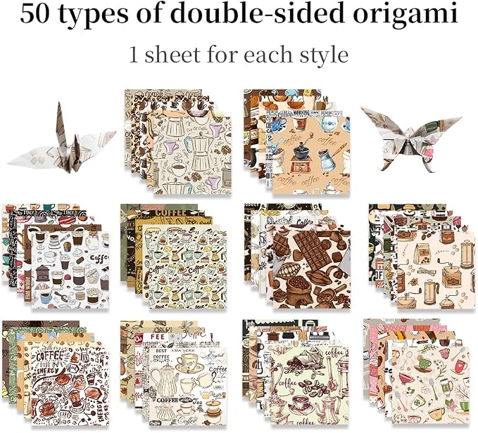 6x6" Origami Paper,50Sheets Double Sided Colored Paper,Square Craft Paper