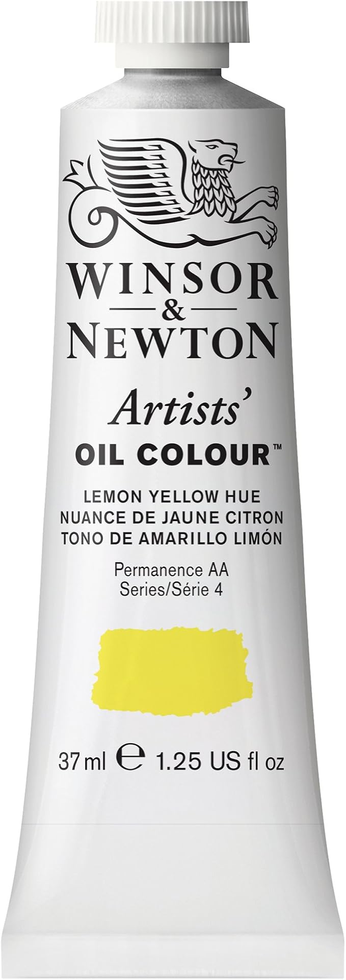 Winsor & Newton Artists' Oil Paint, 37ml Tube, Lemon Yellow Hue