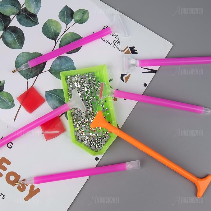 AUEAR, 8 Pack 5D Art Embroidery Pen Set Tools for DIY Craft Decoration
