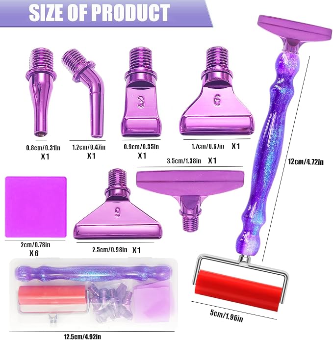 Diamond Art Pens Tools Diamond Painting Accessories Kits with Screw Metal Tips Roller Diamond Painting Pen Bead Dot Drill Pens for Diamond Art Craft Nail