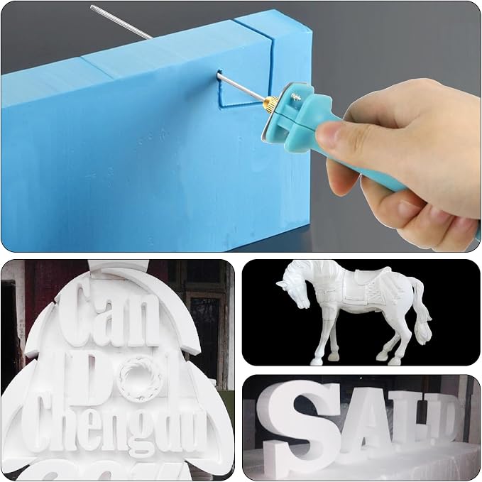 Foam Cutter Electric Hot Wire Foam Cutter Kit Foam Cutting Pen Set 30W 10cm Styrofoam Cutting Pen With Power Adaptor Electric Cutting Machine Pen Tools Kit For Art Making Foam Carving