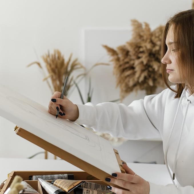 PHOENIX Large Stretched Canvas for Painting 20x20 Inch/5 Value Pack, 8 Oz Triple Primed 5/8 Inch Profile 100% Cotton White Blank Canvas, Square Framed Canvas for Oil Acrylic & Pouring Art