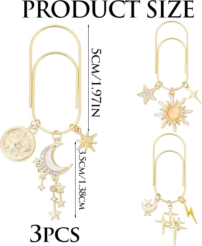 Charm Acotar Metal Bookmark - 3 PCs Fantasy Book Marks Gifts