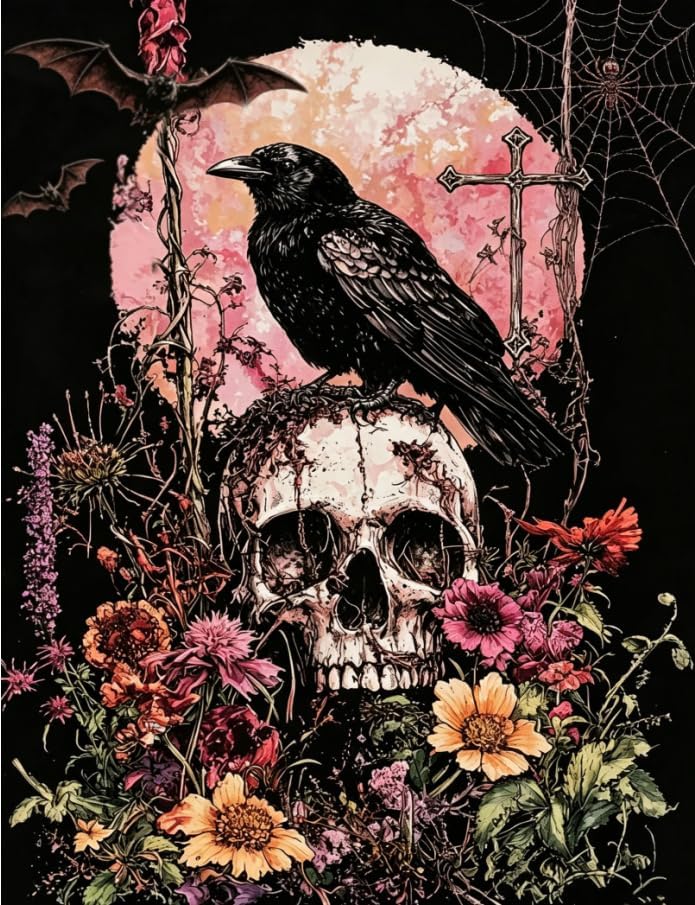 Vesmiral Halloween Diamond Art Kits for Adults 12x16inch