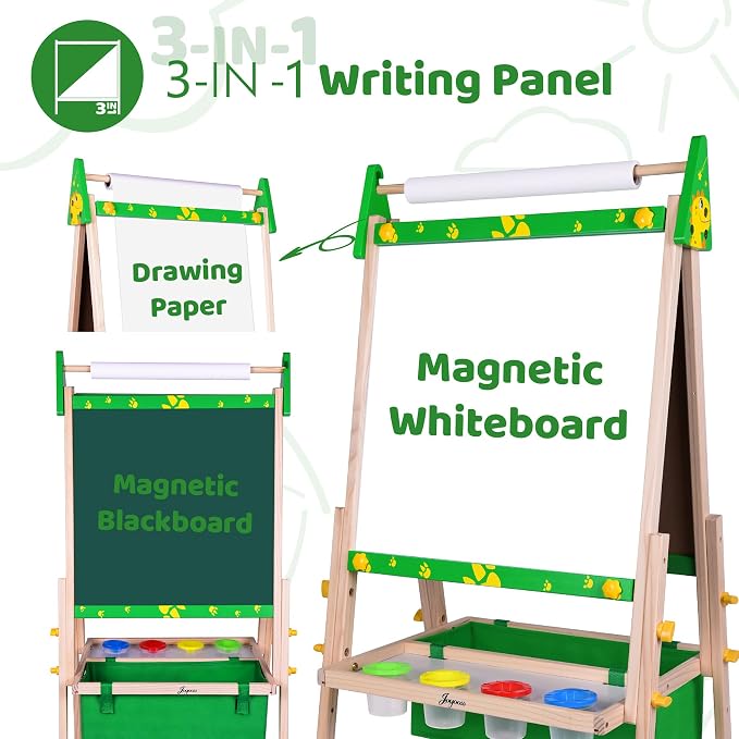 Joyooss Art Easel for Kids Easel for Toddler with Paper roll Green