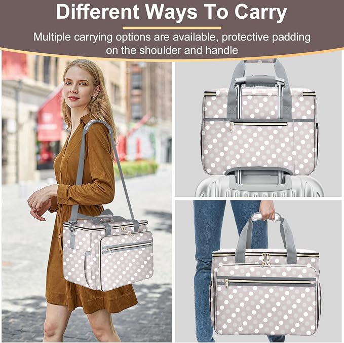 Anitor Sewing Machine Carrying Case with Removable Bottom Padding