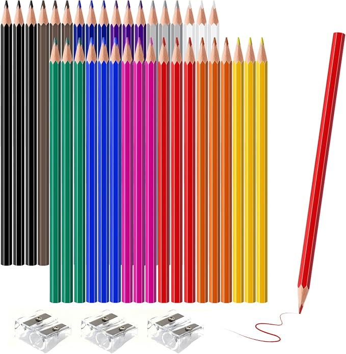 36 PCS Colored Pencils for Kids, Pre-sharpened Art Pencils Back to School Supplies Set, Drawing Sketching Pencils for Students, Teachers, Classroom