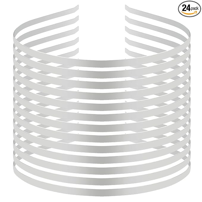 24 Pcs Smooth Metal Blank Headband DIY Craft Wire Frame Hairband for Women